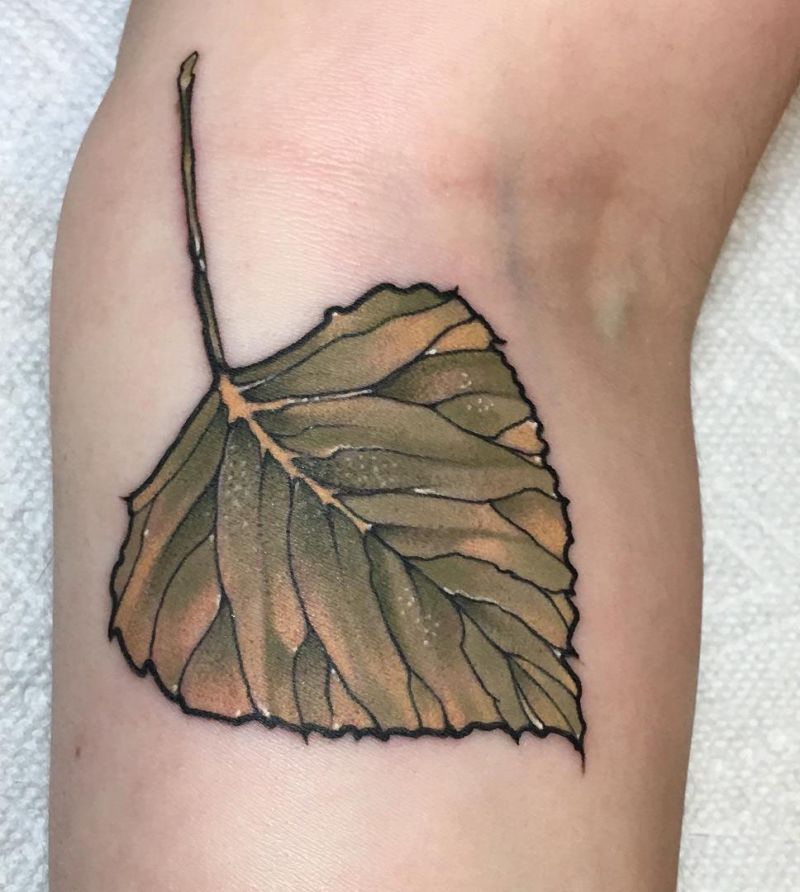 30 Perfect Aspen Leaf Tattoos Make You Attractive