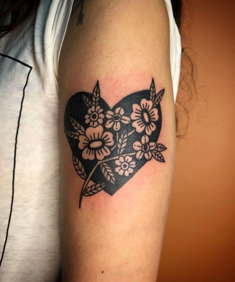 30 Unique Black Heart Tattoos You Can Copy