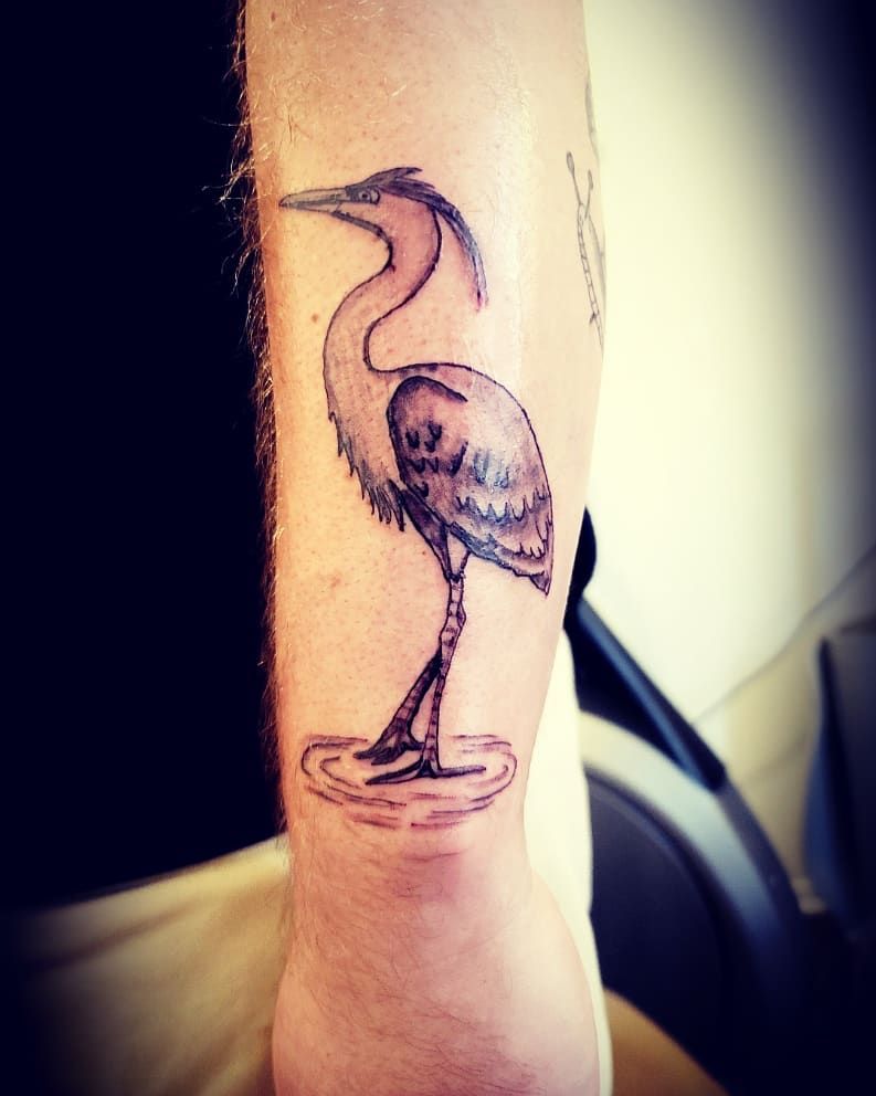 30 Pretty Blue Heron Tattoos You Must Love