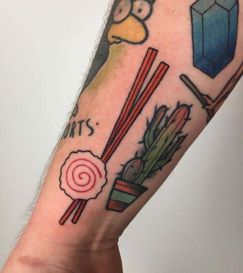 30 Unique Chopstick Tattoos You Must See