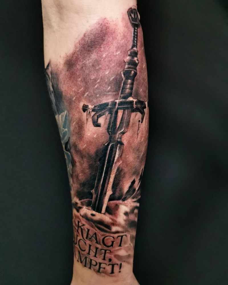 30 Pretty Excalibur Tattoos You Must Try