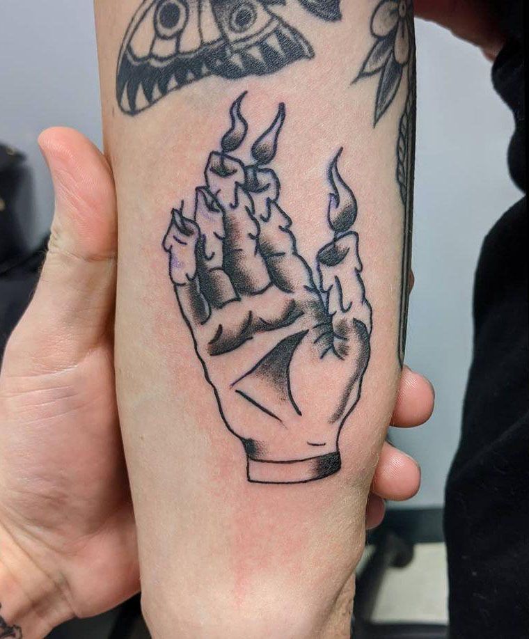 30 Unique Hand of Glory Tattoos to Inspire You