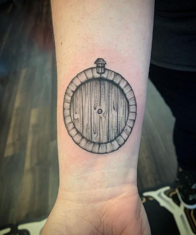 30 Unique Hobbit Door Tattoos You Can Copy