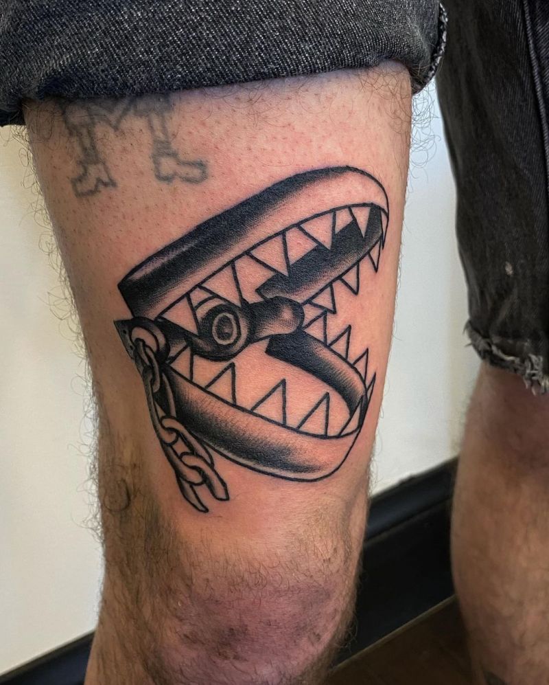 30 Unique Bear Trap Tattoos You Can Copy