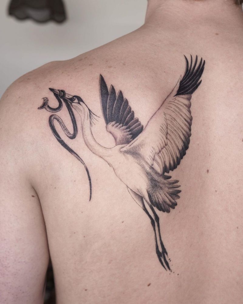 30 Pretty Blue Heron Tattoos You Must Love