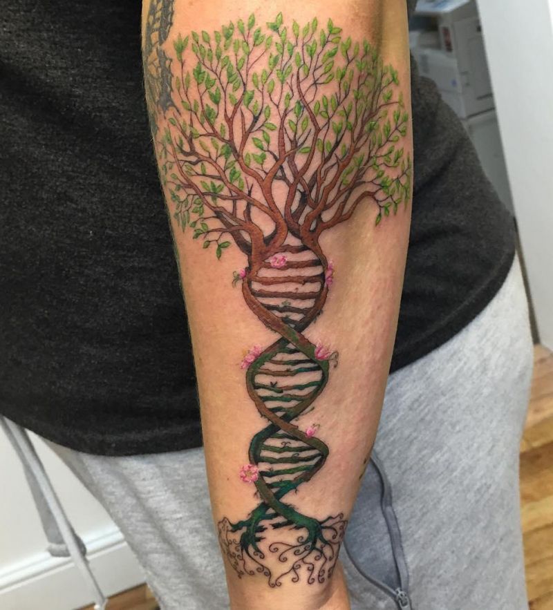 30 Unique DNA Tree Tattoos You Can Copy