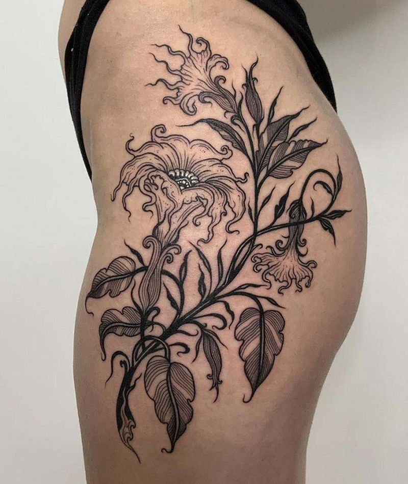 30 Unique Datura Tattoos to Inspire You