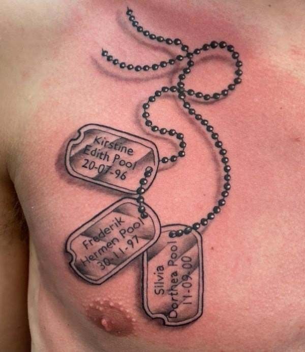 30 Unique Dog Tag Tattoos You Can Copy