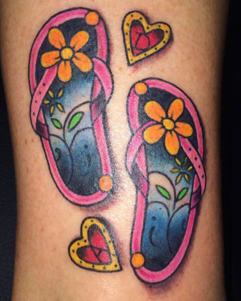 30 Unique Flip Flop Tattoos You Will Love