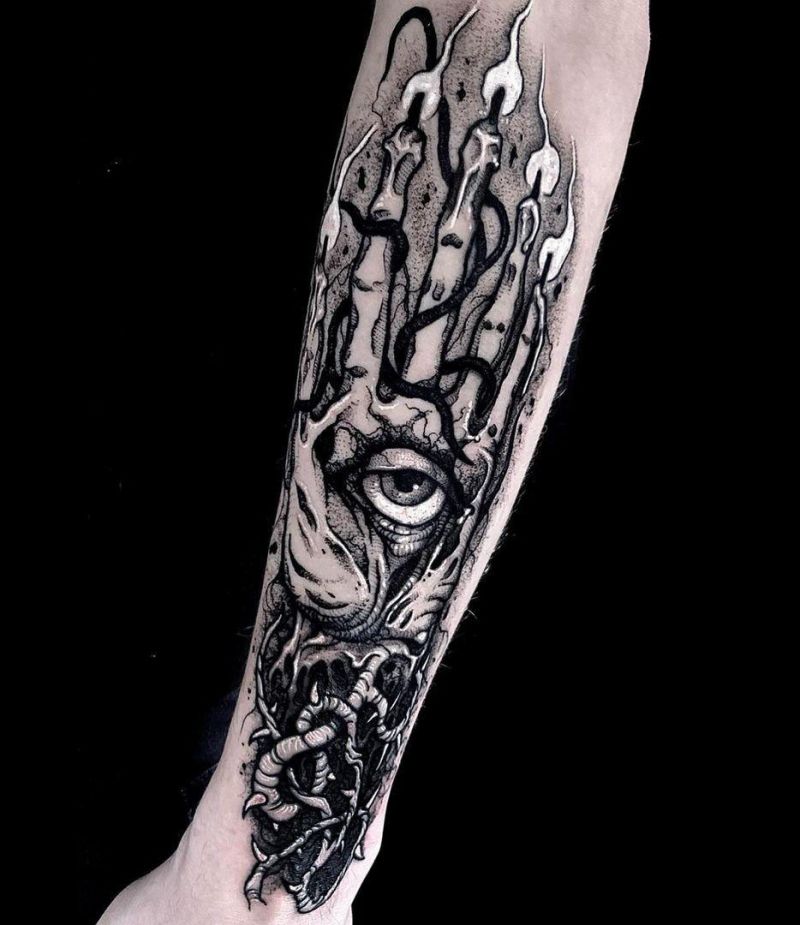 30 Unique Hand of Glory Tattoos to Inspire You