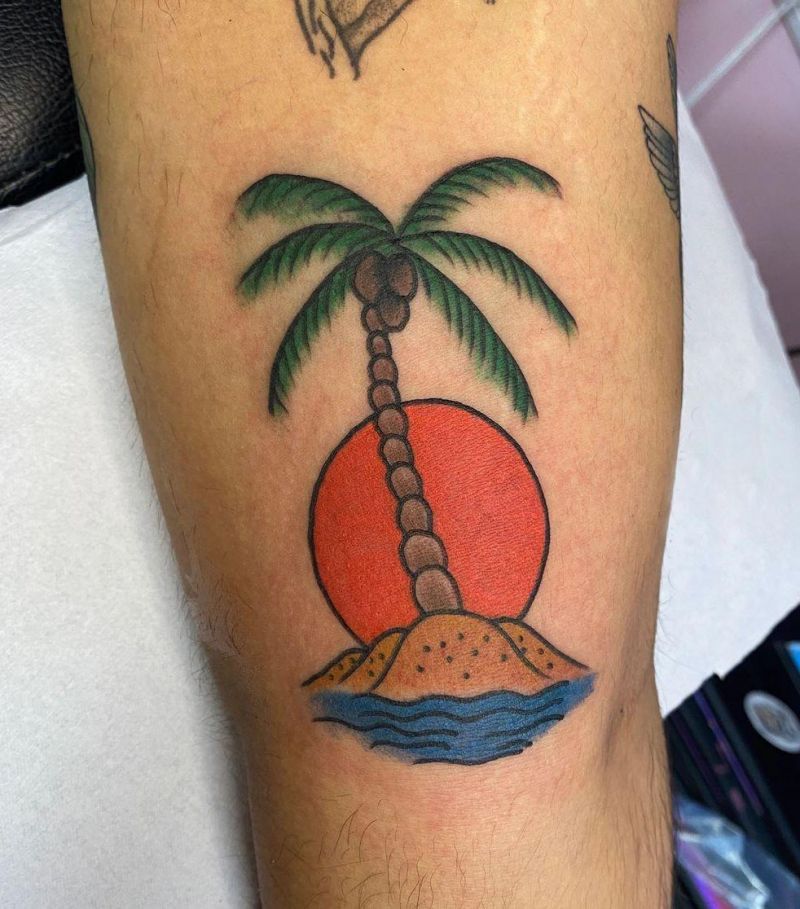 30 Pretty Island Tattoos to Inspire You