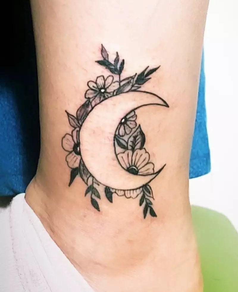 30 Pretty Moon Flower Tattoos You Will Love