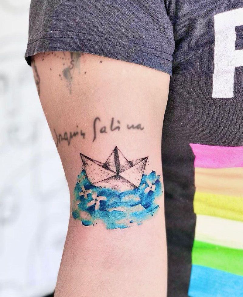30 Unique Paper Boat Tattoos You Must Try
