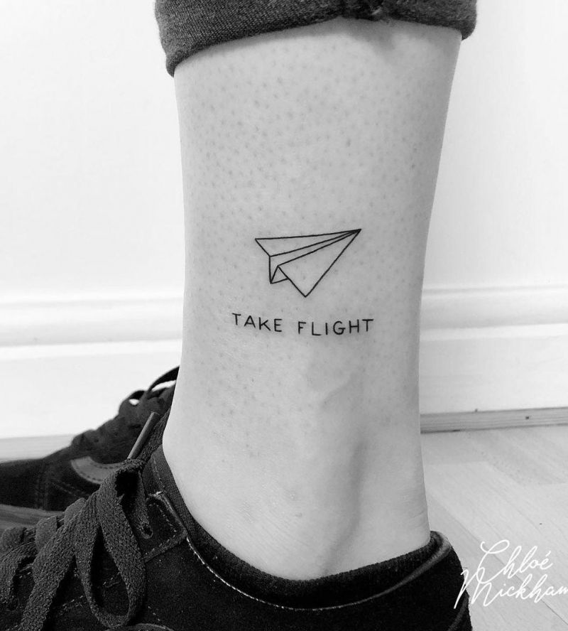 30 Unique Paper Plane Tattoos You Can Copy