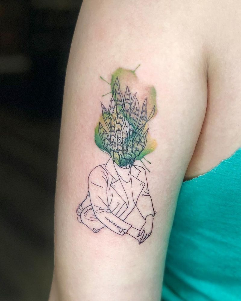 30 Unique Snake Plant Tattoos You Must Try