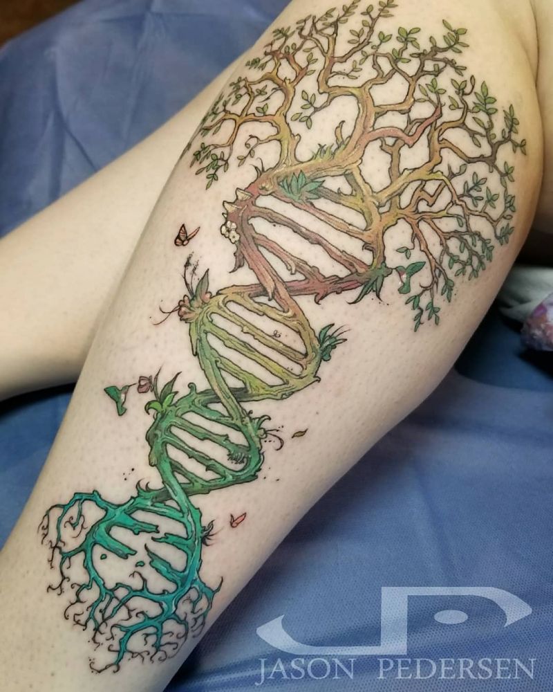 30 Unique DNA Tree Tattoos You Can Copy