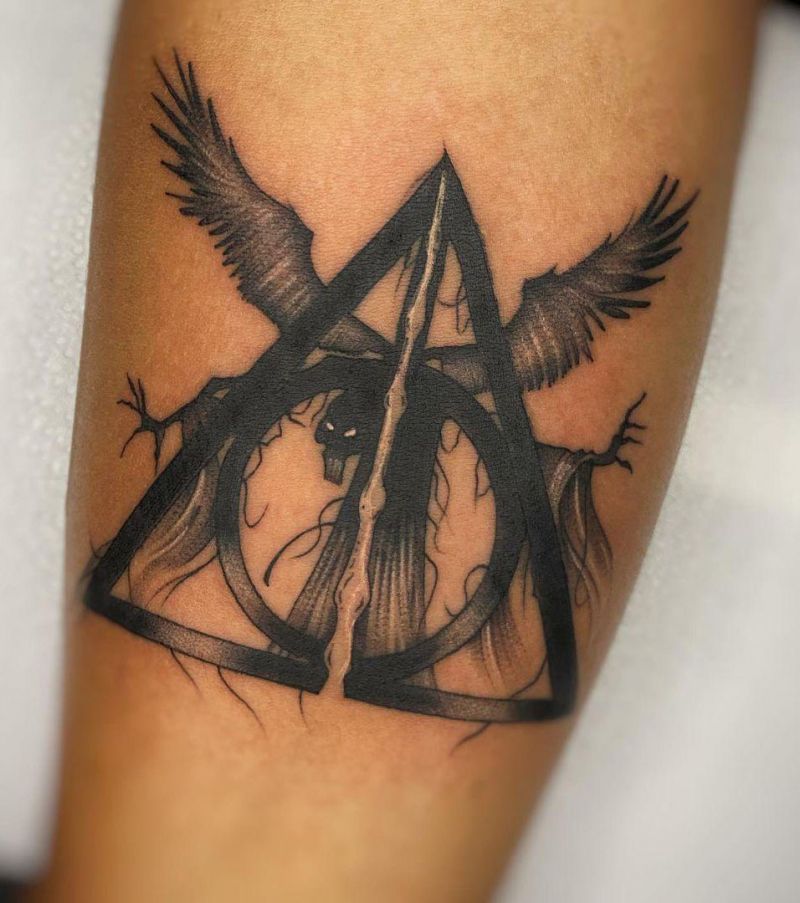 30 Unique Deathly Hallows Tattoos for Your Inspiration