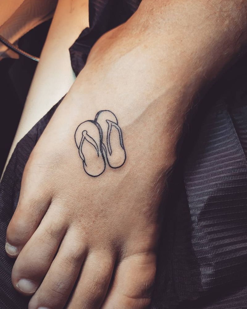 30 Unique Flip Flop Tattoos You Will Love