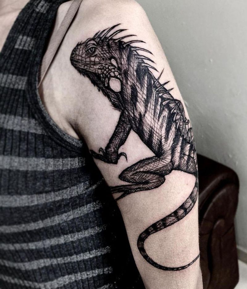 30 Pretty Iguana Tattoos You Will Love