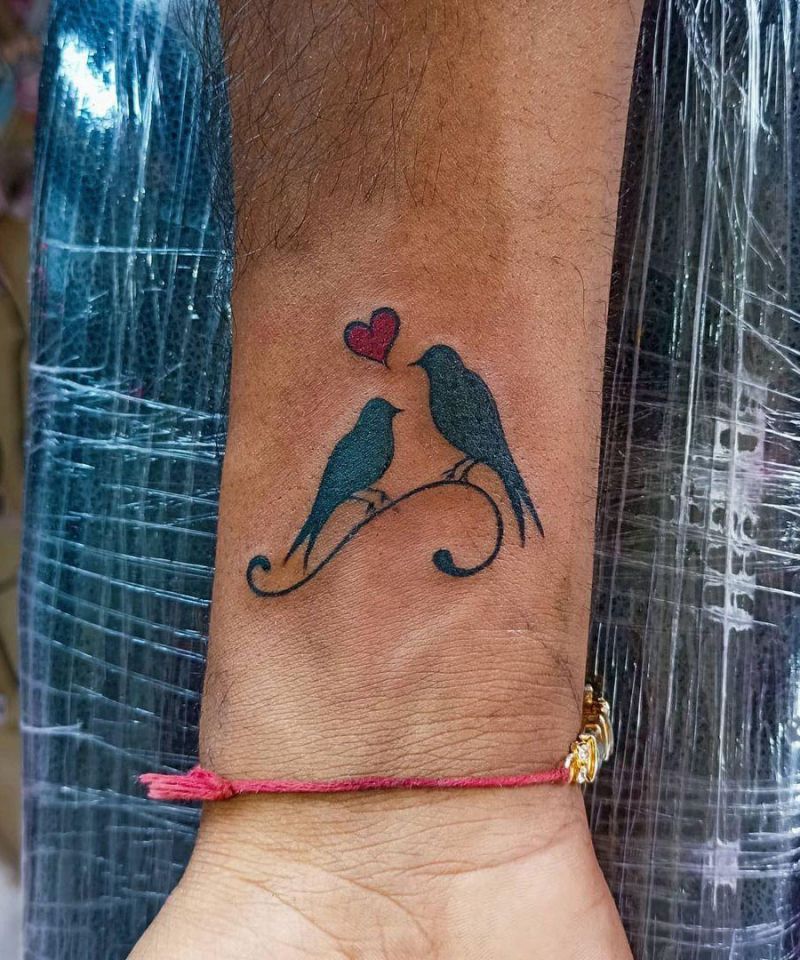 30 Pretty Lovebird Tattoos You Must Love