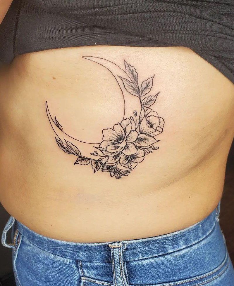 30 Pretty Moon Flower Tattoos You Will Love