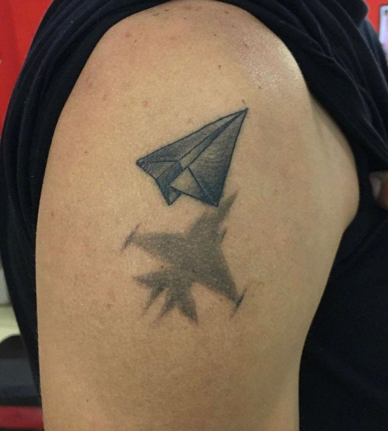 30 Unique Paper Plane Tattoos You Can Copy