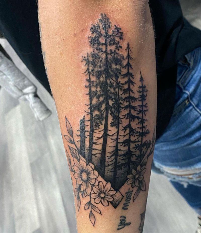 30 Pretty Treeline Tattoos to Inspire You