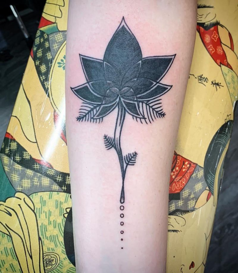 30 Unique Black Lotus Tattoos You Must Love