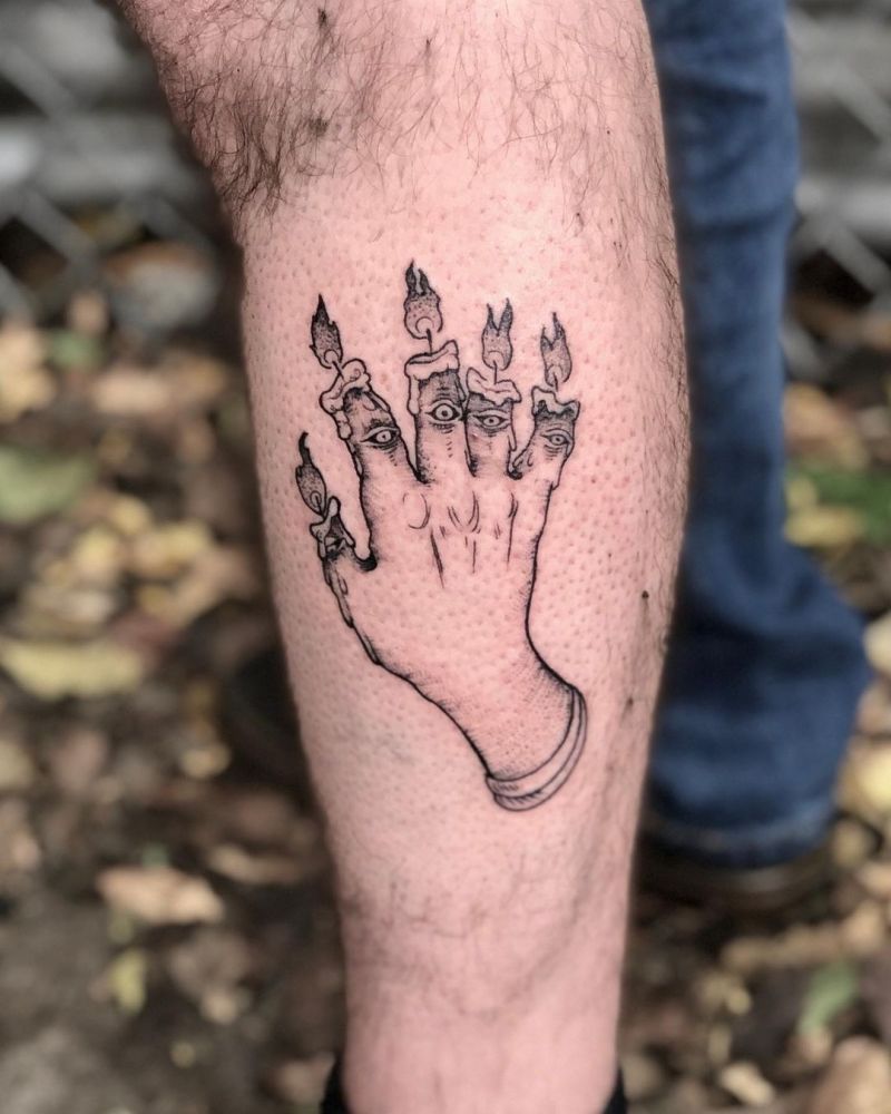 30 Unique Hand of Glory Tattoos to Inspire You