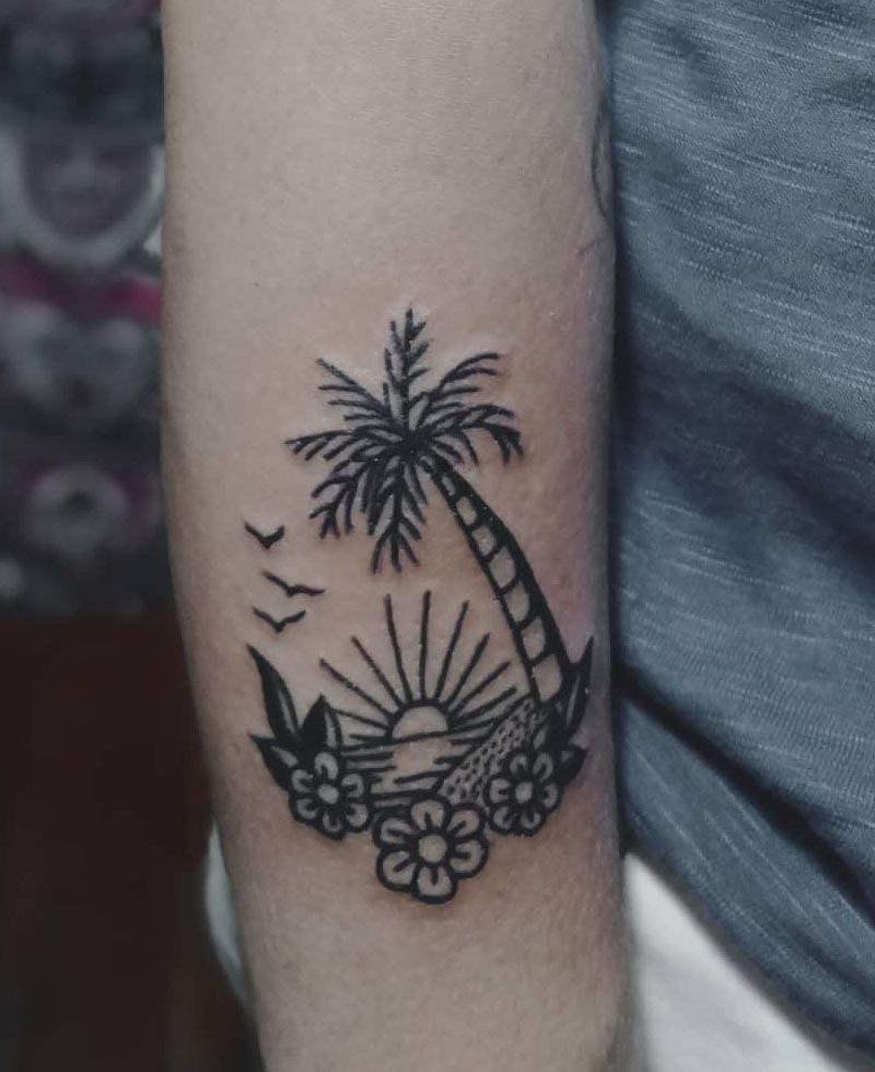 30 Pretty Island Tattoos to Inspire You