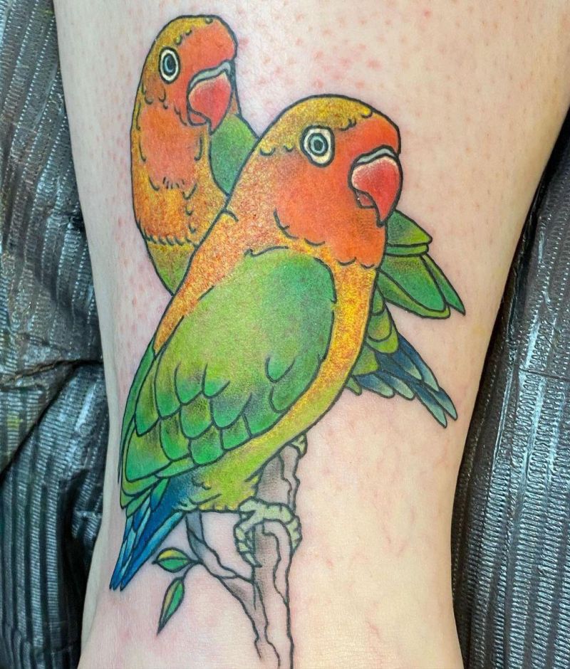 30 Pretty Lovebird Tattoos You Must Love