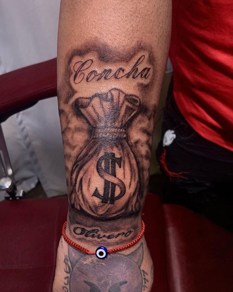 30 Unique Money Bag Tattoos to Inspire You