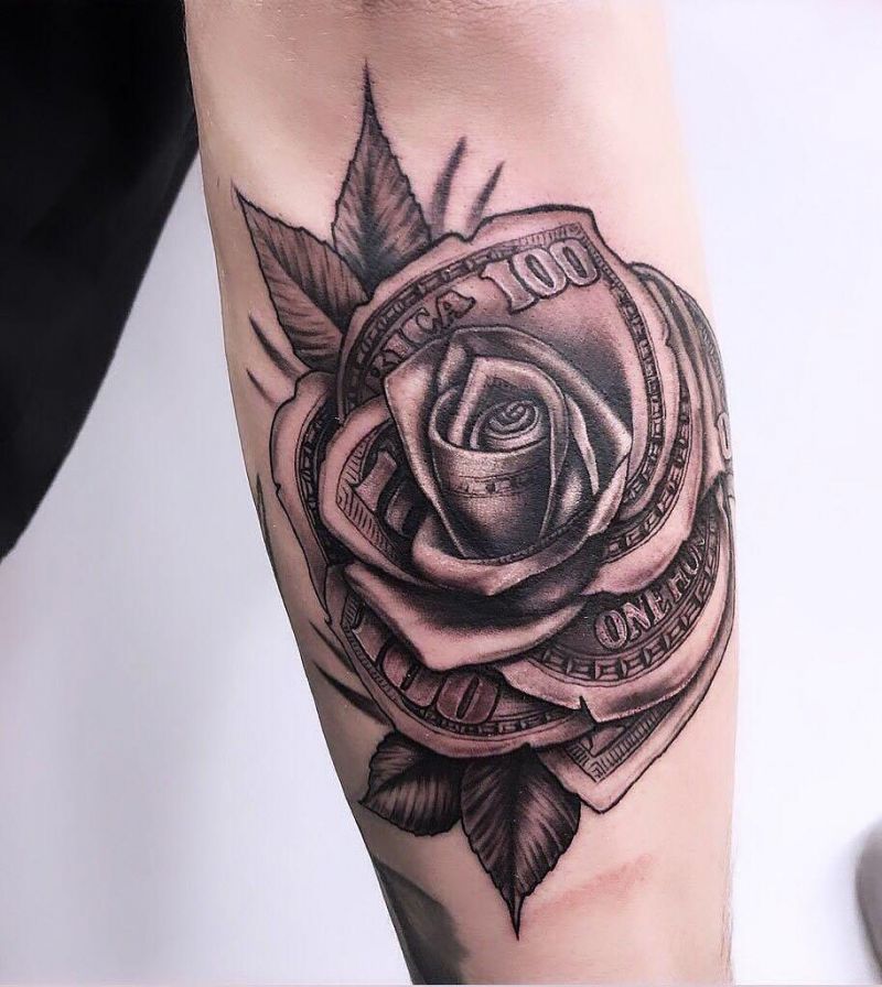 30 Unique Money Rose Tattoos You Must Try