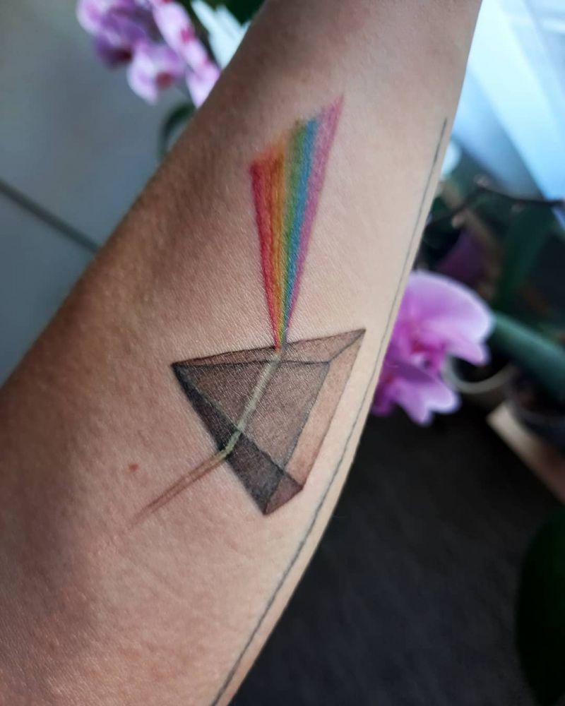 30 Elegant Prism Tattoos You Must Try