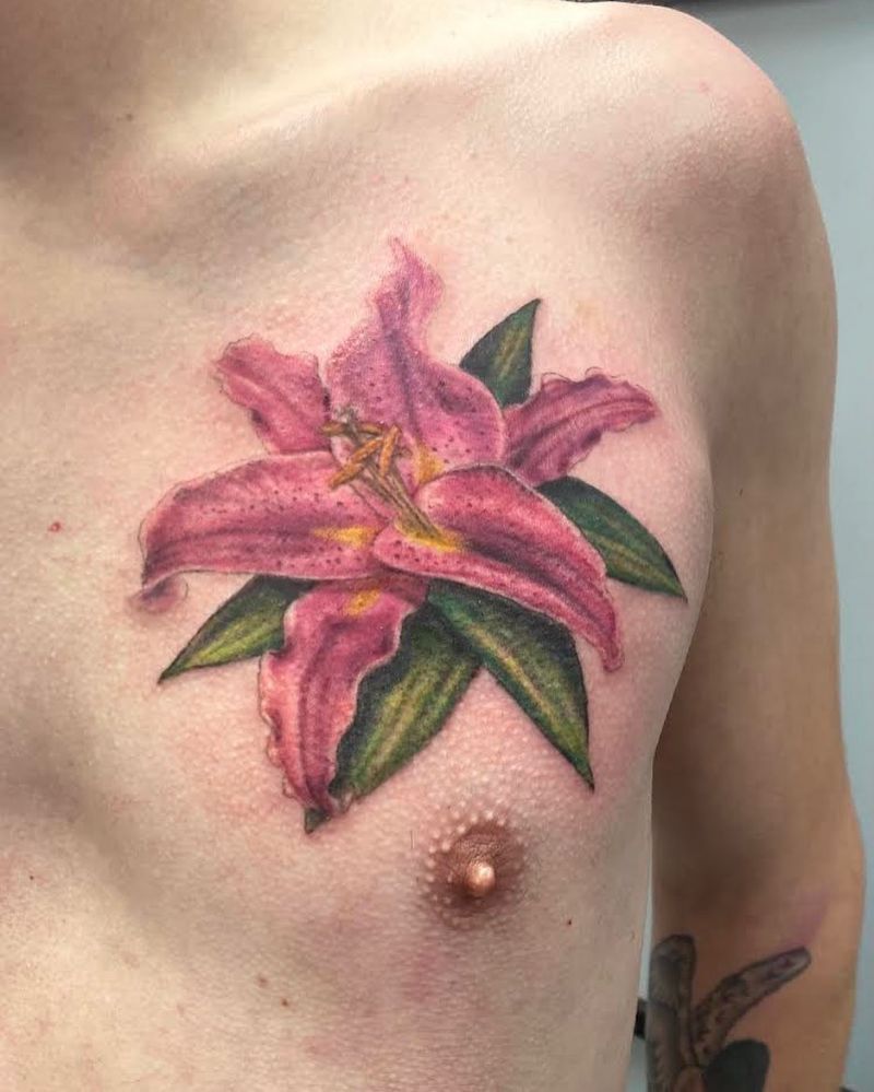 30 Elegant Stargazer Lily Tattoos You Will Love