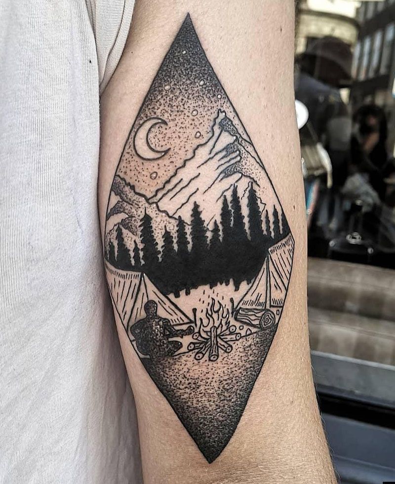 30 Pretty Tent Tattoos You Must Love