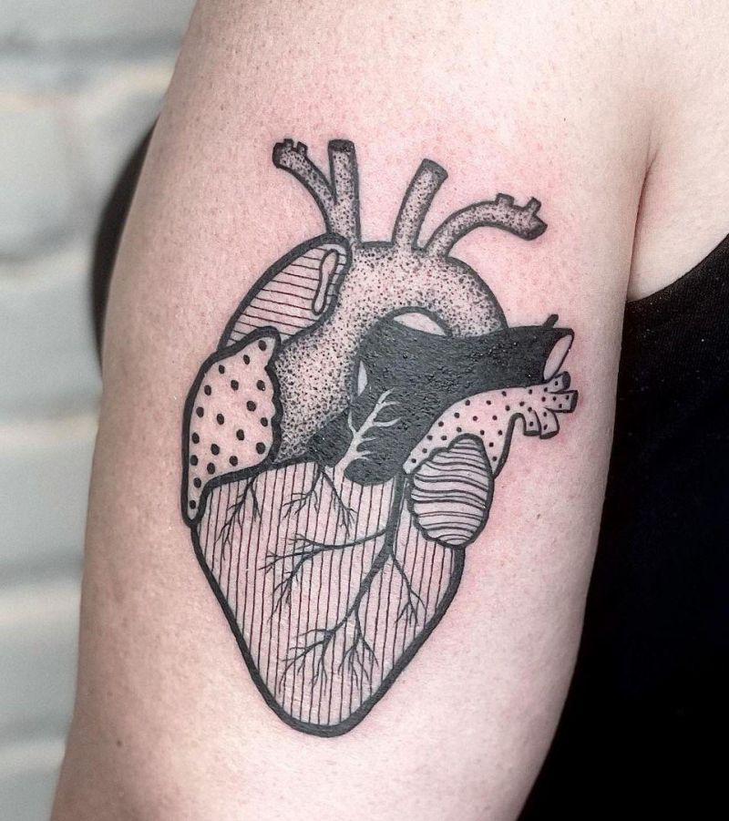 30 Unique Anatomical Heart Tattoos For Your Next Ink