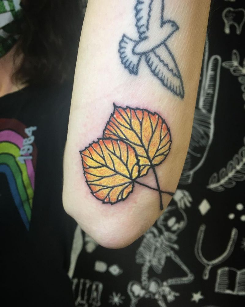 30 Perfect Aspen Leaf Tattoos Make You Attractive