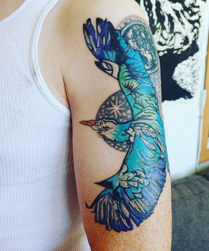 30 Pretty Blue Heron Tattoos You Must Love