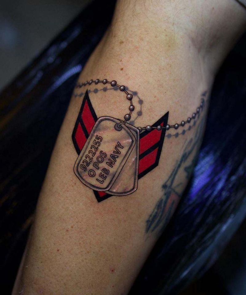 30 Unique Dog Tag Tattoos You Can Copy