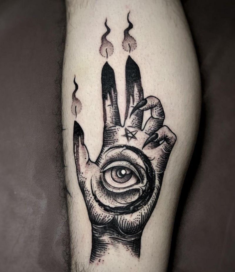 30 Unique Hand of Glory Tattoos to Inspire You