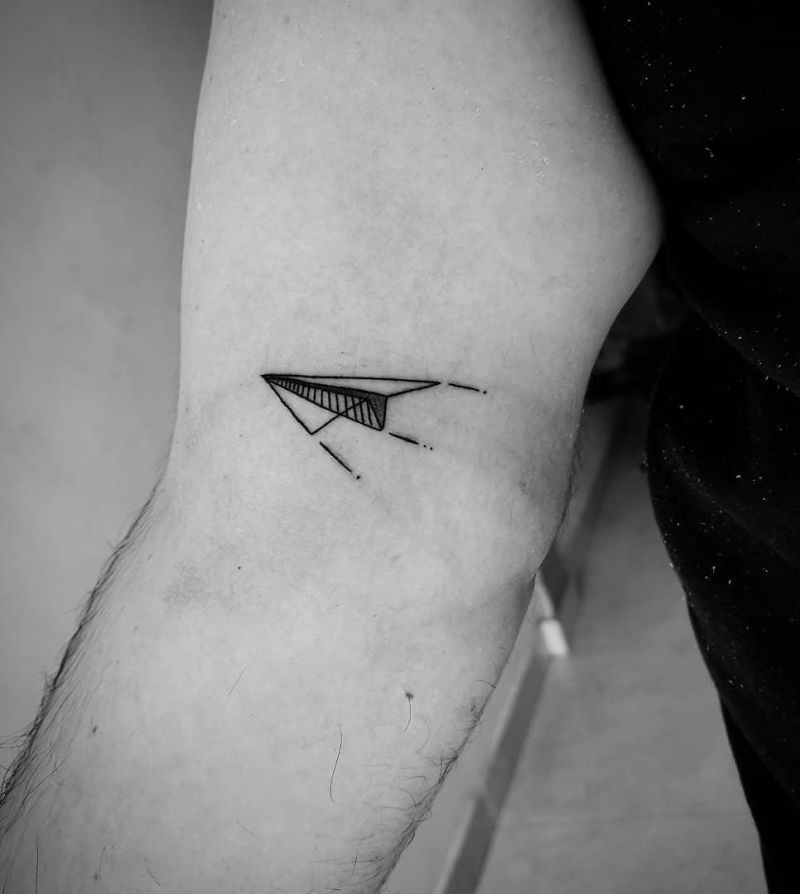 30 Unique Paper Plane Tattoos You Can Copy