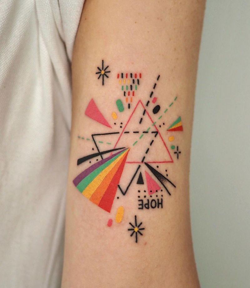 30 Elegant Prism Tattoos You Must Try