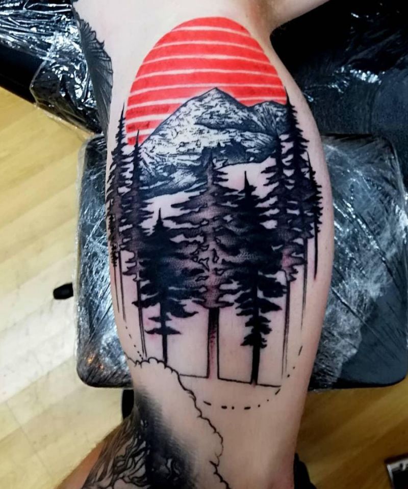 30 Pretty Treeline Tattoos to Inspire You