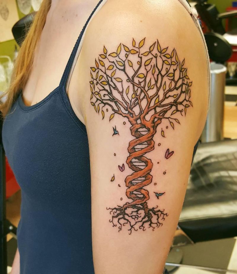 30 Unique DNA Tree Tattoos You Can Copy