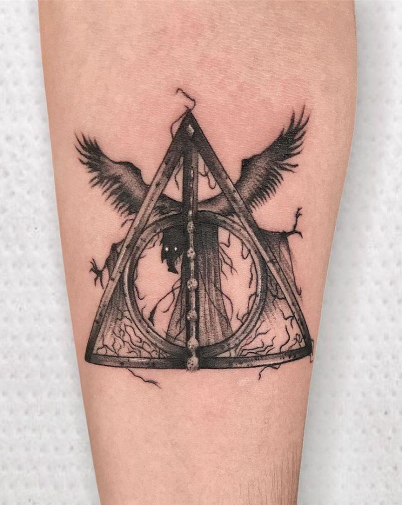 30 Unique Deathly Hallows Tattoos for Your Inspiration