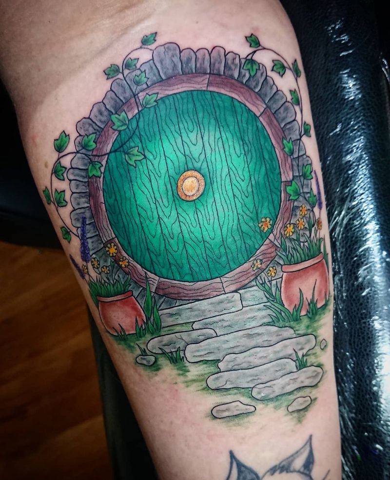 30 Unique Hobbit Door Tattoos You Can Copy