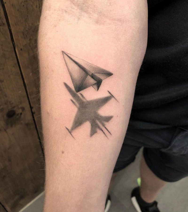 30 Unique Paper Plane Tattoos You Can Copy