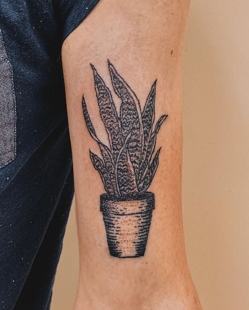 30 Unique Snake Plant Tattoos You Must Try