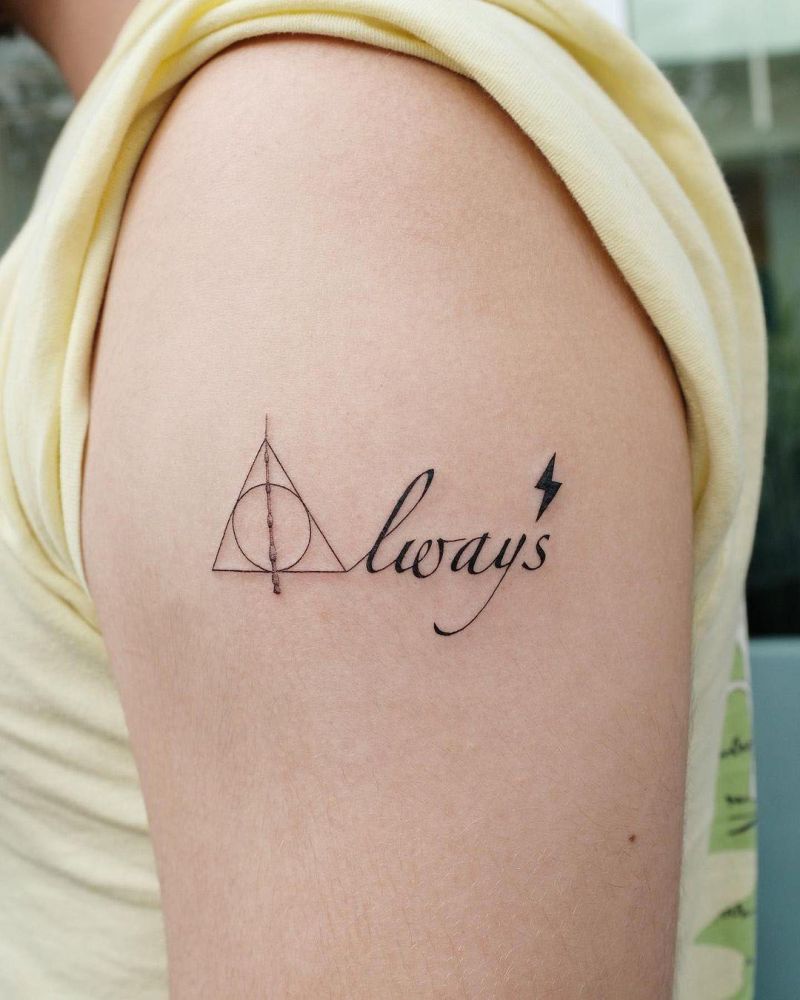 30 Unique Deathly Hallows Tattoos for Your Inspiration